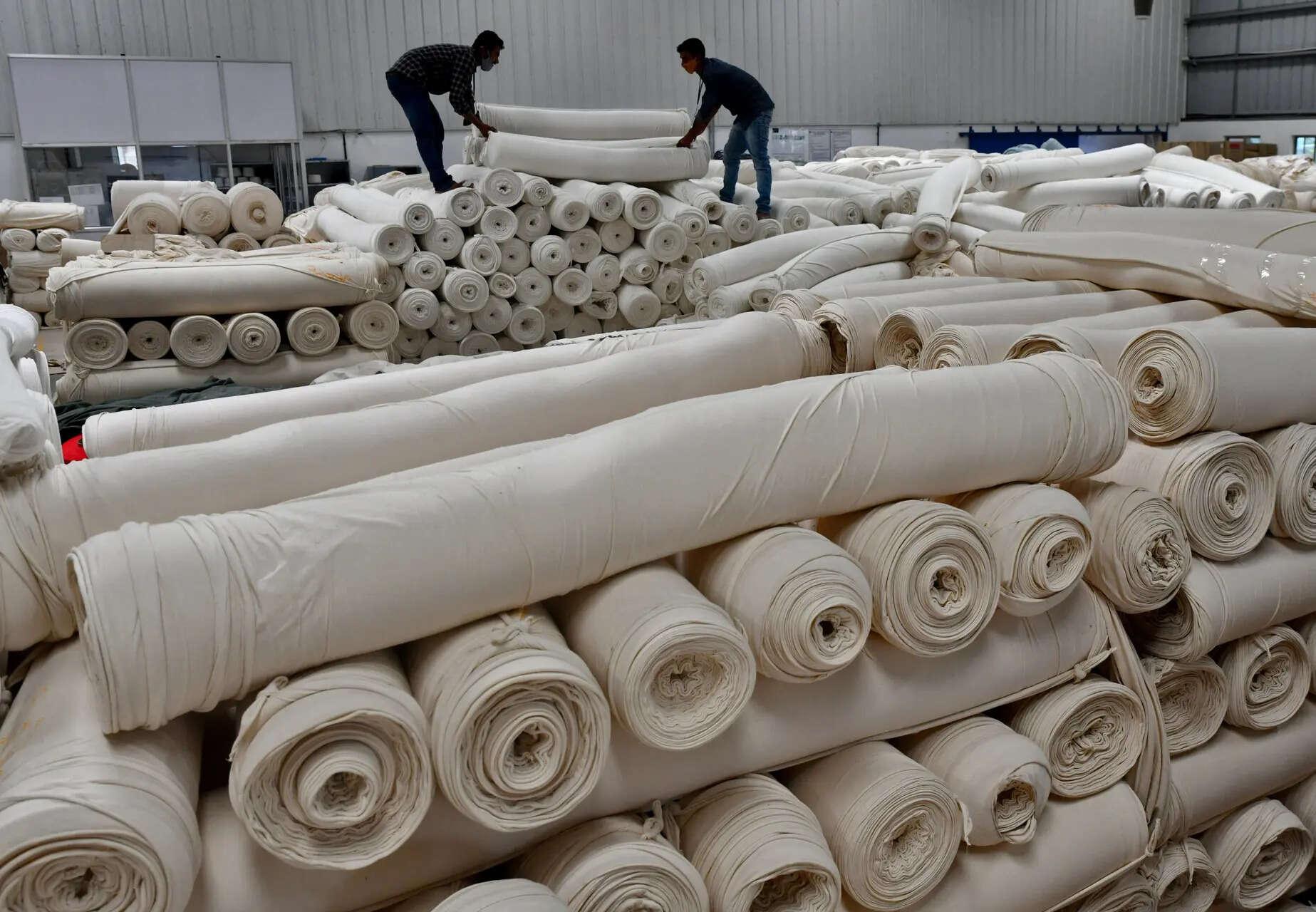 Stack of textile fabric